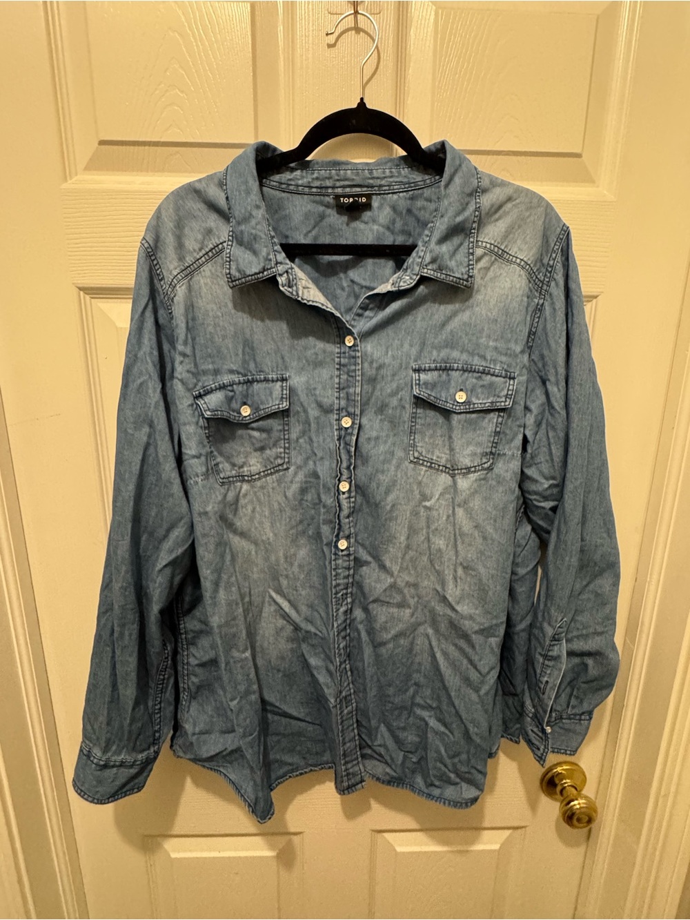 torrid Light Denim Button-Front Casual Shirt sz 3